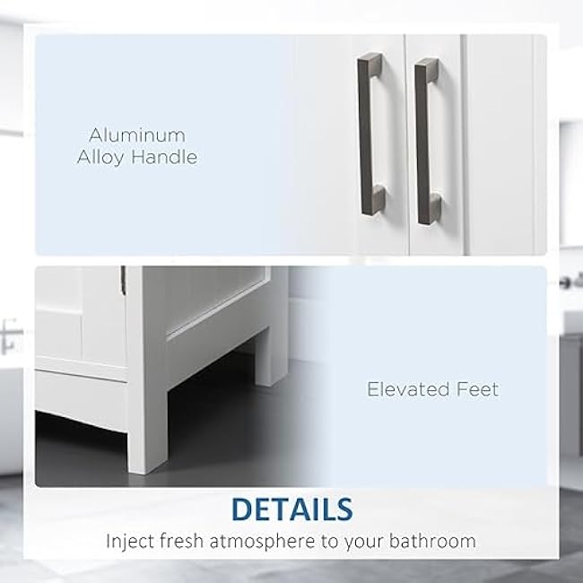 JHshop Sink Storage Cabinet, Rustic Under Sink Cabinet, Bathroom Vanity Cabinet with Double Door Space Saver Organizer, 23.5 W x 13 D x 23.5 H Suitable for Washbasin U Shaped Cut-Out