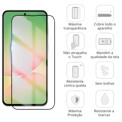 Capa Capinha Anti Impacto + Película Premium 9D Cerâmica Compatível Com Samsung Galaxy A56 5G - (Har