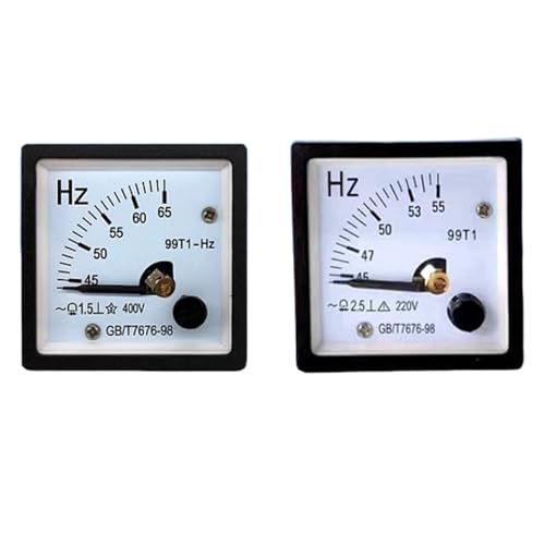 Fréquencemètre CA 45-55Hz 220V à aiguille 99T1 pour tableau électrique