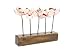 WOOD MEETS COLOR Table Vase Set, Home Decor Display with tubes and Artificial Flowers