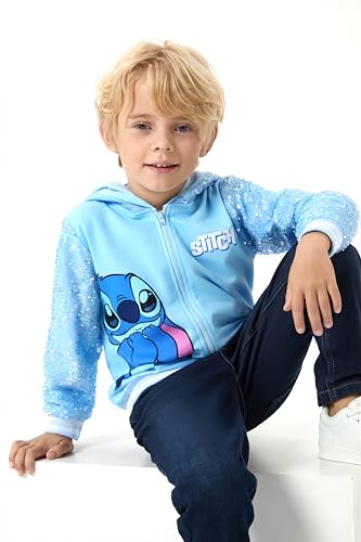 Disney Frozen Elsa Stitch Minnie Mouse Toddler Girl Jacket Sequin Zipper Hoodie Sweatshirt Coat Birthday Clothes 3-13 Years3