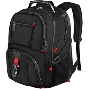 MATEIN Groß Laptop Rucksack Herren, 17 Zoll Arbeit Wasserdicht Backpack Laptoptasche Reisen Rucksack, Schulrucksack Teenager Jungen Anti Diebstahl Business Schwarz