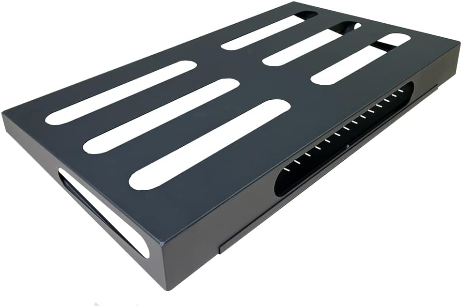 22" x 12.5" guitar pedal board with power supply tray, carry bag & mounting tapes included (black, spb-22s) 22” x 12.5” black