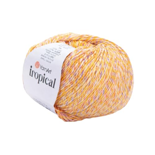 Image of YarnArt Tropical Sport Yarn - 55% Cotton, 45% PAC - Multicolor Knitting & Crochet Yarn - 50g (174 yds) | Soft, Durable & Lightweight | Perfect for Amigurumi, Clothing & Accessories (617)