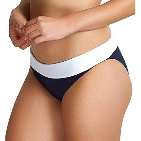 Panache Swim Catarina Fold-Over Bikini Bottom - Blue - Medium Cover