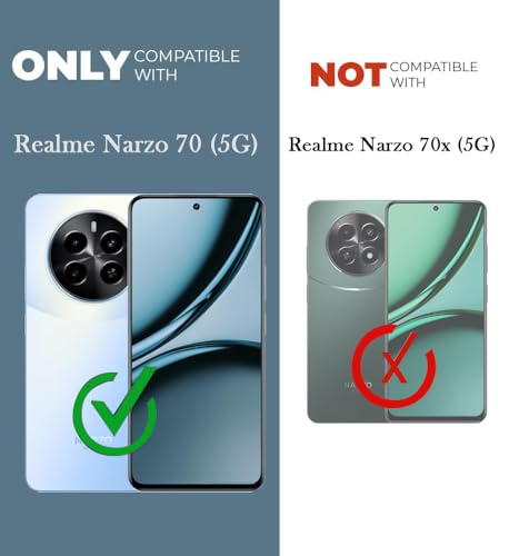 Image of Jkobi Lifetime Anti-Yellow MagSafe Compatible Clear Back Cover Case for Realme Narzo 70 5G (Sleek Hard Crystal | Shockproof and Camera Protection)