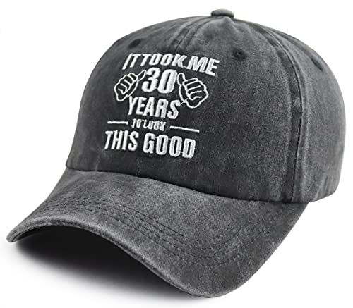 Image of It Took Me 30 Years to Look This Good Hat for Women Men, Funny Adjustable Embroidery 30th Birthday Baseball Cap