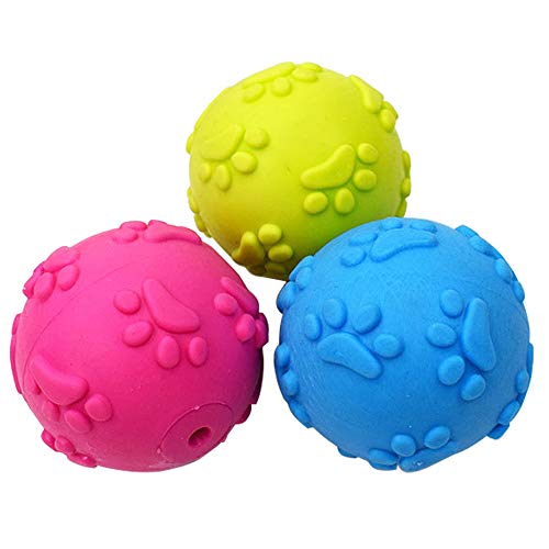 Nlmskzzy Dog Toys Dog Balls for Small Medium Large Dogs Squeaky Toy Balls 3 Pcs