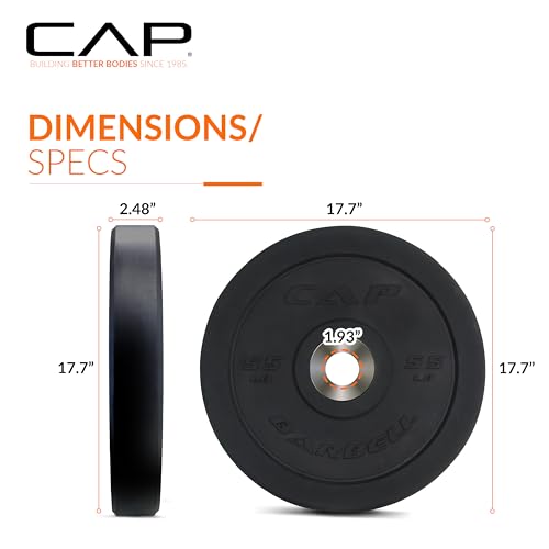 Image of CAP Barbell Rubber Olympic Bumper Plate | Multiple Options /Colors