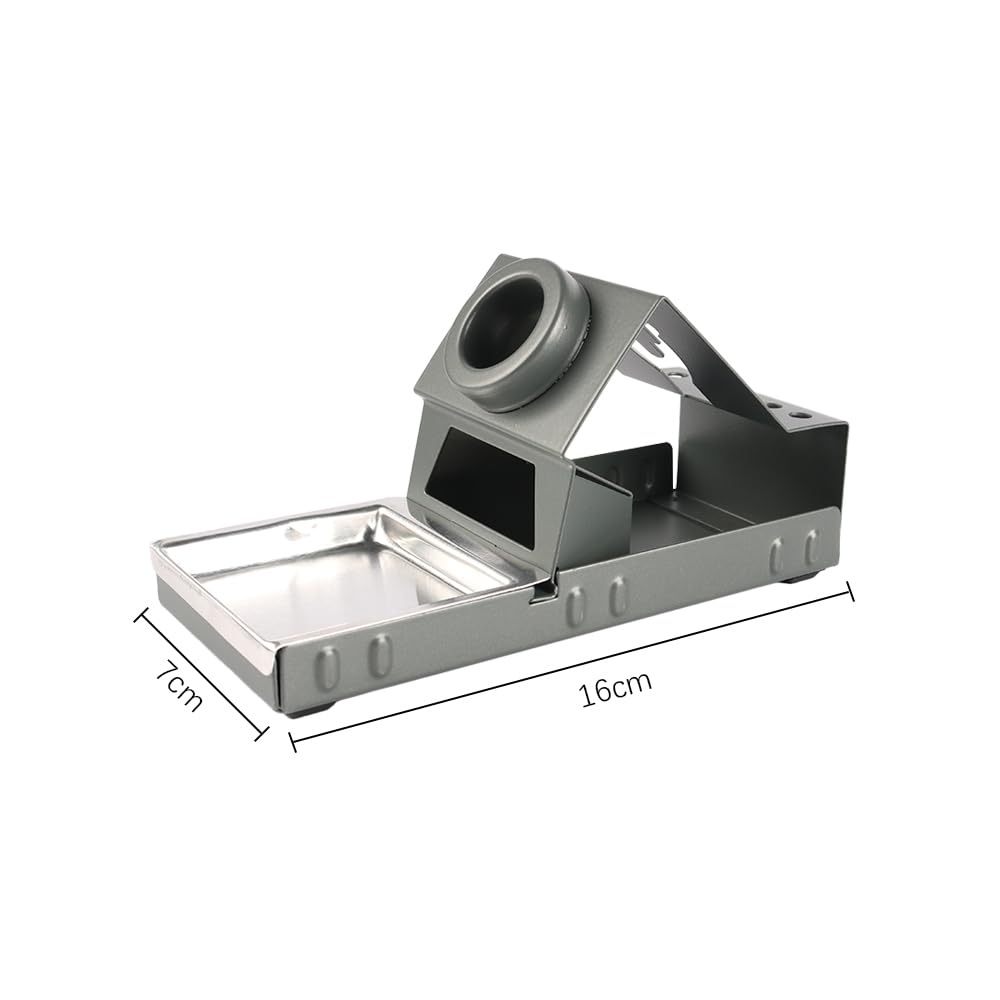 Soporte para Soldador con Lana de latón y Esponja de Limpieza Soporte Estable portátil con Ranuras para Puntas de Soldadura No Necesita Agua para una Soldadura eficiente