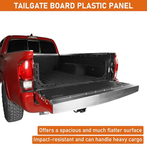 Image of Hooke Road Tacoma Tailgate Panel Flat Cover Protector for 2005-2023 Toyota Tacoma 2nd 3rd Gen, Tail Gate Pad Camping Table, Food-Safe Plastic Cutting Board