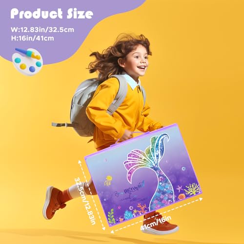 TCJJ 208Pcs Mermaid Art Set for Kids Girls Drawing Set including Mermaid Coloring Book,Oil Pastels, Crayons - Image 3