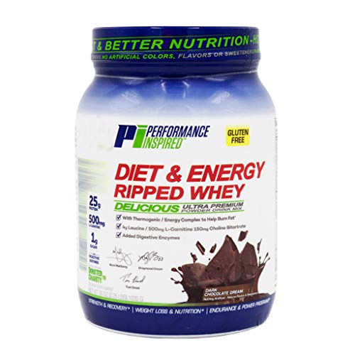 Performance Inspired Nutrition Diet & Energy Ripped Whey Protein – 25G Protein – 4G Leucine –