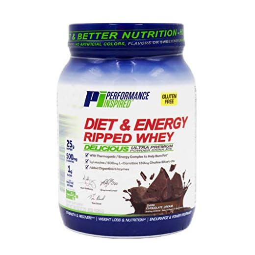Performance Inspired Nutrition Diet & Energy Ripped Whey Protein, Dark Chocolate Dream; Style #: RWDKC
