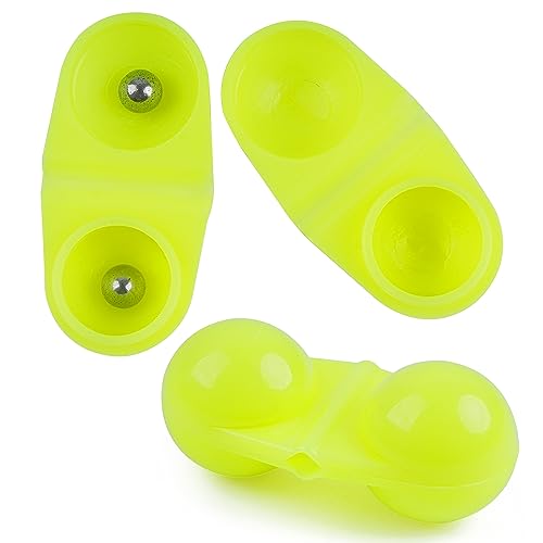 AGOOL Fishing Double Rattle Beads, 40pcs Catfish Rattles for Fishing Catfishing Rattles Catfish Rig Portable Plastic Fishing Beads Fishing Bells Accessory for Catfish Striper Bass Pompano