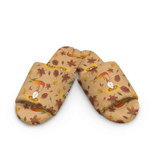 chaqlin Christmas Indoor Slippers for Women Fall Lightweight House Bedroom Open Toe Slide Slipper Shoes