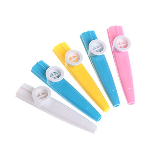 GROOMY Kazoo Lot de 5 harmonicas en plastique pour enfant - Les Beatles, Paul McCartney, John Lennon, RIngo Starr, George Harrison GROOMY Kazoo Lot de 5 harmonicas en plastique pour enfant