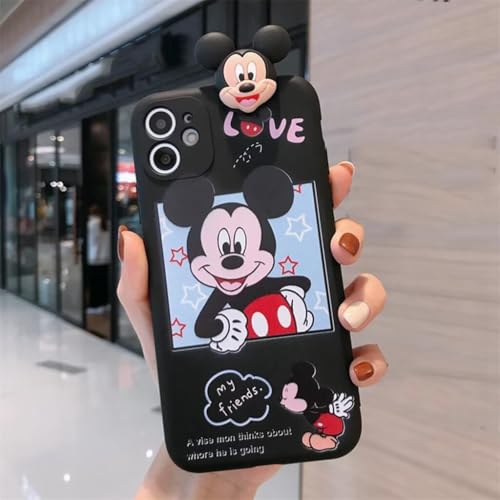 iPhone17Pro �p �P�[�X �X�}�z�P�[�X �f�B�Y�j�[ �L�����N�^�[ �ی�J�o�[ �g�уJ�o�[ �~�b�L�[�}�E�X �g�уP�[�X�X ���菝�h�~ �����h�~ �E���ȒP �A�C�t�H��17Pro �p�J�o�[ Qi ���C�����X�[�d�Ή��iStyle1 iPhone17Pro