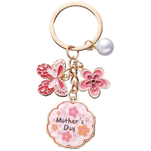 JNEWIN Small Cute Presents Mom Keychain Little keyring Pink Charm