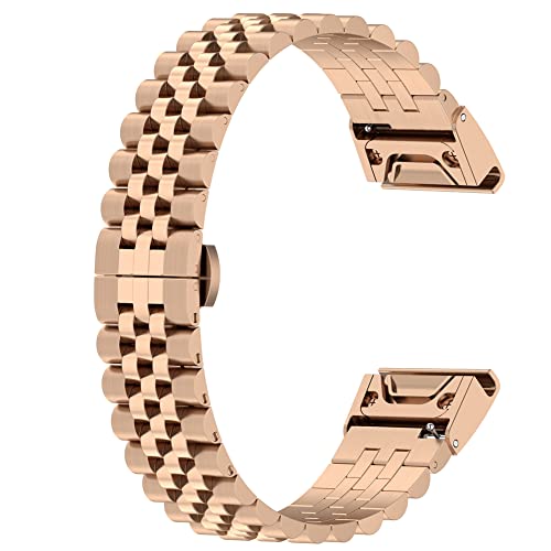 Bracelet Garmin Fenix 5S acier inoxydable fermoir de sécurité Easy Fit