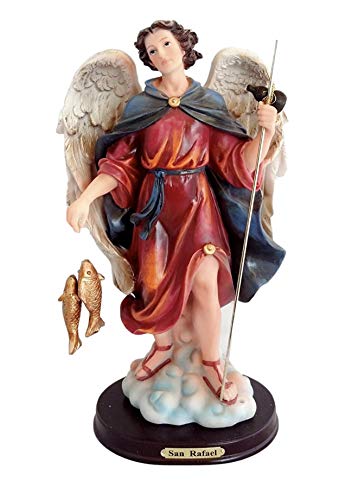 Estatua de 8 pulgadas San Arcángel Rafael miniatura 1
