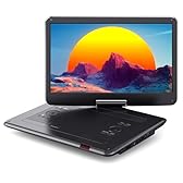 WOLFANG 17,5" Lettore DVD Portatile con 15,6" Display HD, 5000 mAh Batteria, Nessuna Restrizione Regionale, Doppi Altoparlanti Stereo, Supporto USB/Scheda SD/Sincronizzazione TV/Schermo del Proiettore
