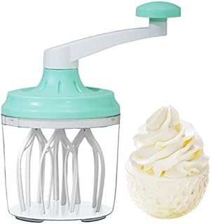 1200ml Hand Mixer, Kitchen Rotary Manual Whisk Egg Beater Crank Cream Whisking for Cooking Baking