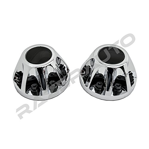 Razer Auto Dually ONLY Chrome 17   2pcs Rear Wheel Center Hub Cap Cover (Chrome) for 08-10 Chevy Silverado 3500 Dually & 08-10 GMC Sierra 3500