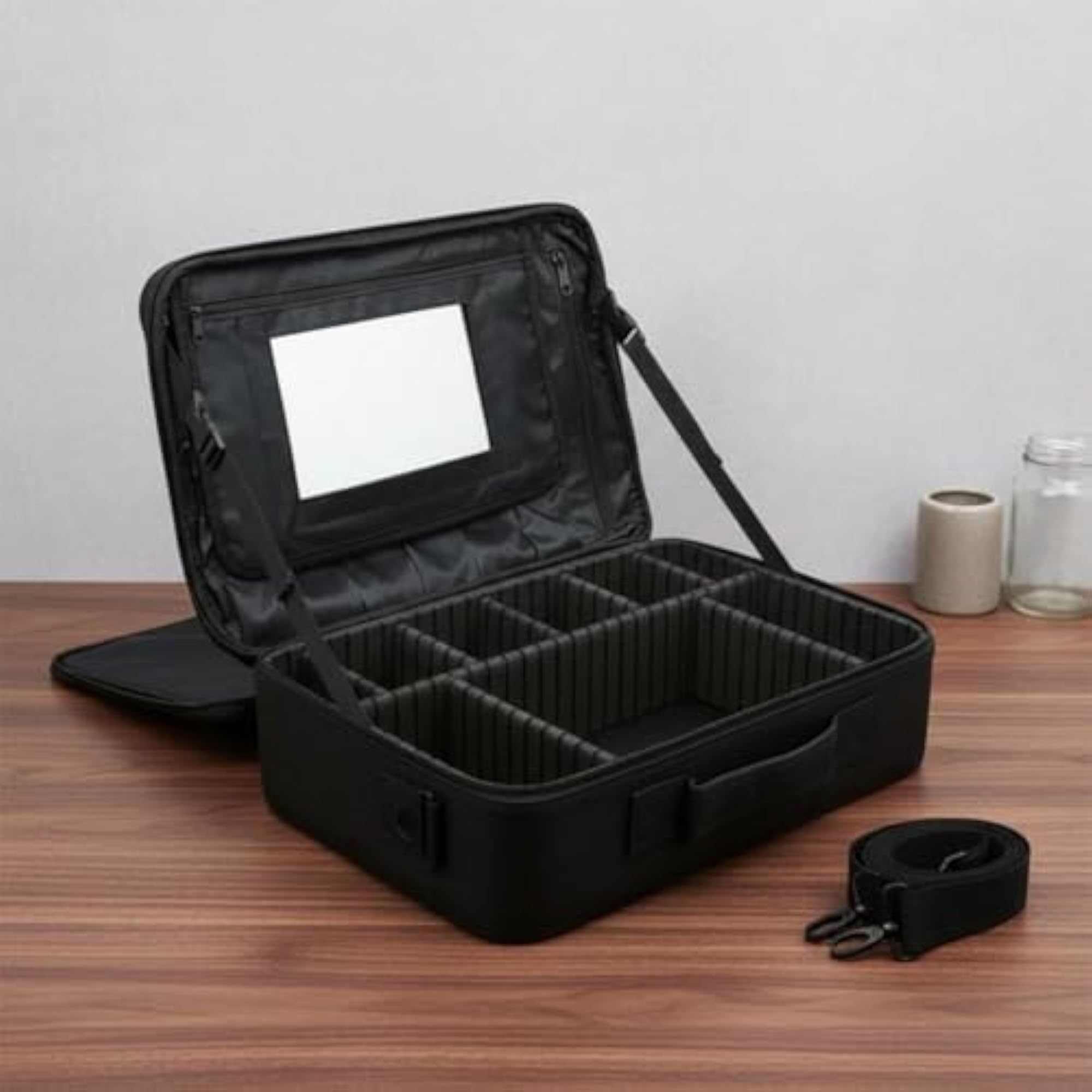 Large Capacity Professional Makeup Train Case, Multi-Layer Design