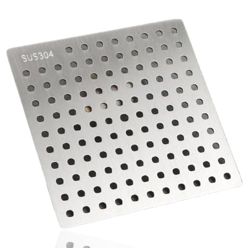 GUTIXI 1 funda cuadrada para desagüe de ducha, protectores de drenaje, protector de drenaje, cubierta de remolino, cubierta de drenaje de suelo (14 x 14 cm)