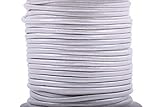 KONMAY 1 Roll 25 Yards 1.5mm Metallic Pearl White Soft Round Real Leather Jewelry Cord