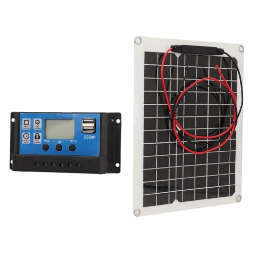Ausla - Kit de Panneau Solaire, Panneau de Solaire 300W DC 12V 24V à Haute efficacité avec Contrôleur à L'épreuve de L'eau 50A pour Téléphones Portables, Comprimés, Ordinateurs