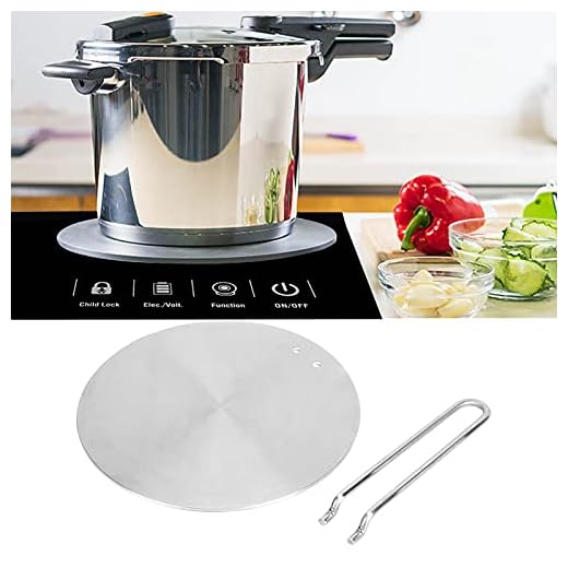Difusor de calor para placa de inducción, adaptador de inducción de acero inoxidable con separable, recipiente para utensilios de cocina para estufa eléctrica y de gas, convertidor de llama(22cm)