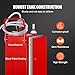 Happybuy 30 Gallon Fuel Caddy, Gas Storage Tank & 4 Wheels, with Manual Transfer Pump, Gasoline Diesel Fuel Container for Cars, Red