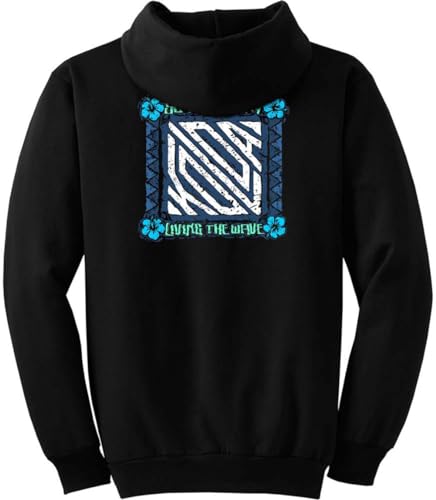 Koloa Surf Mens Square Floral Distressed Logo Hoodie in Sizes S-5X-Large