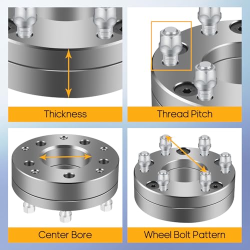 OCPTY 2PCS 5x5 to 6x5.5 Wheel Spacers 2 inch 14x1.5 Studs 78.1mm Hub Bore by OCPTY - Used condition - Image 3