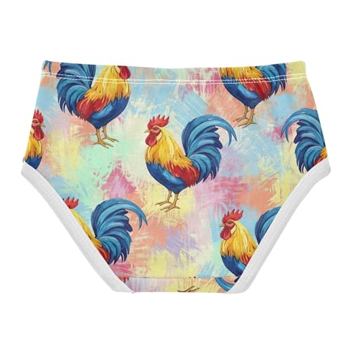 Colorful Cartoon Roosters Toddlers Underwear Floral 2t Cotton Panties for Girl Cartoon Undies Kids Briefs2