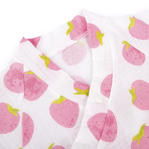 Image of Infant Kimono Robe Newborn Cotton Yarn Robe Baby Romper