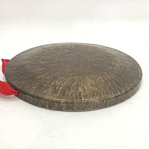 ZerHoc Japanese gong Authentic gong gong Instrument Pure Handmade Copper gong 36cm Authentic Chinese gong with red Sling Sound Quality is Very Suitable for Relaxing Percussion(40cm)