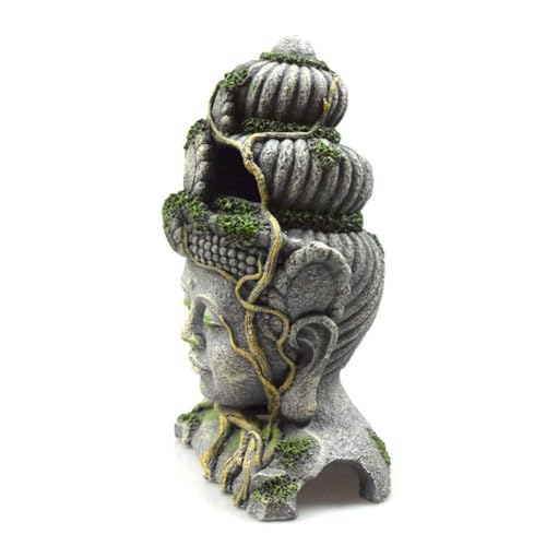 Image of Mistletoe Natural Aquarium Buddha Statue Decoration for Cave for Large Fish Tank ONLY for Above 2ft Tank Decor