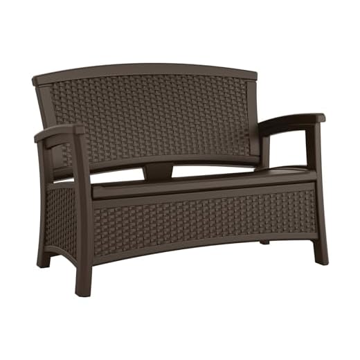 Comfortable Wicker Love Seat with Storage