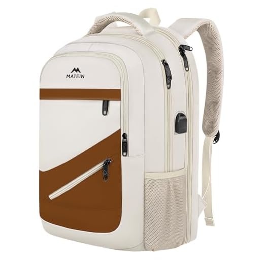MATEIN Mochila feminina para laptop de 17,3 polegadas, resistente à água, para trabalho, negócios, com vários bolsos, serve para notebook de computador de 43 cm, bolsa espaçosa aprovada pela TSA e