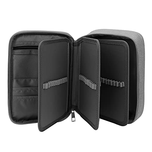 Number-one Large Capacity Pencil Case, 72 Slots Colored Pencil Pouch Bag Portable Pencil Holder Stationery Organizer with Compartments for Office and Travel, Grey