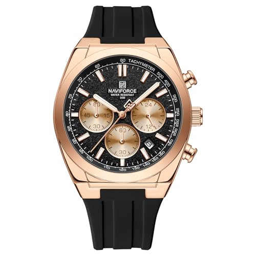 NAVIFORCE Reloj para hombre, deportivo, militar, impermeable, cronógrafo, analógico, de...