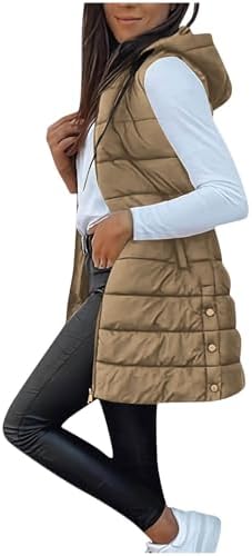 GOHRSHA Womens Long Winter Vests Outerwear Quilted Puffer Jackets...