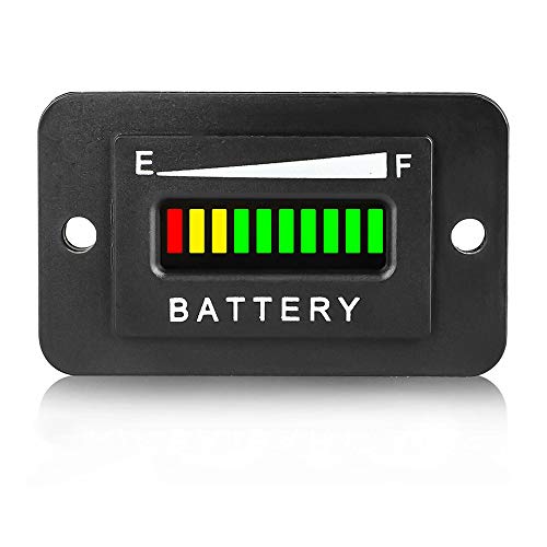 Ajcoflt A luz indicadora de bateria à prova d'água 36V Medidor de bateria de chumbo-ácido do ATV Fo