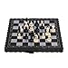 BaiJaC Damier Antique Plastique Voyage International Échec de Voyage Mini Portable Portable Pliage Pliante Pliage Camping Jeu Joueur Kid-Cadeau