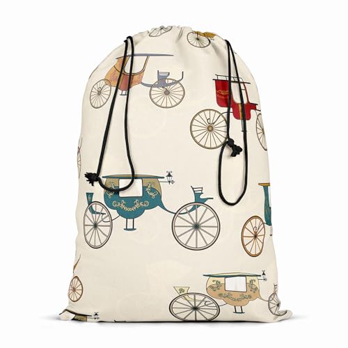 Image of ArtzFolio Antique Carriages | Reusable Sack Bag | Bag for Gym, Storage, Vegetable & Travel