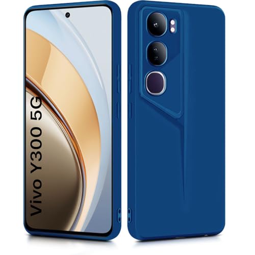 Image of WOW IMAGINE Slim Back Cover for Vivo Y300 5G | Blade Series Ultra Thin Case with Lightweight Design | Camera Protection | Soft Matte Silicone Flexible Mobile Case - Blue