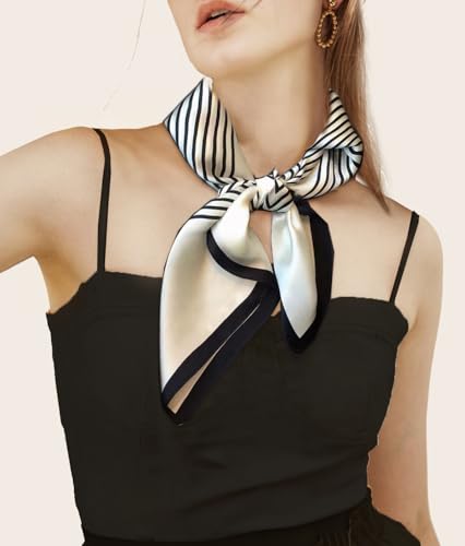 28 inch Silk Like Scarf Women's Fashion Pattern Large SquareSatin Headscarf Headdress